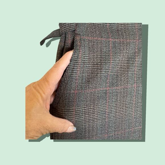 Express Brown Tweed Pants Size M 78 Y2L Mad Men Vibes Secondhand Hot - Picture 4 of 13